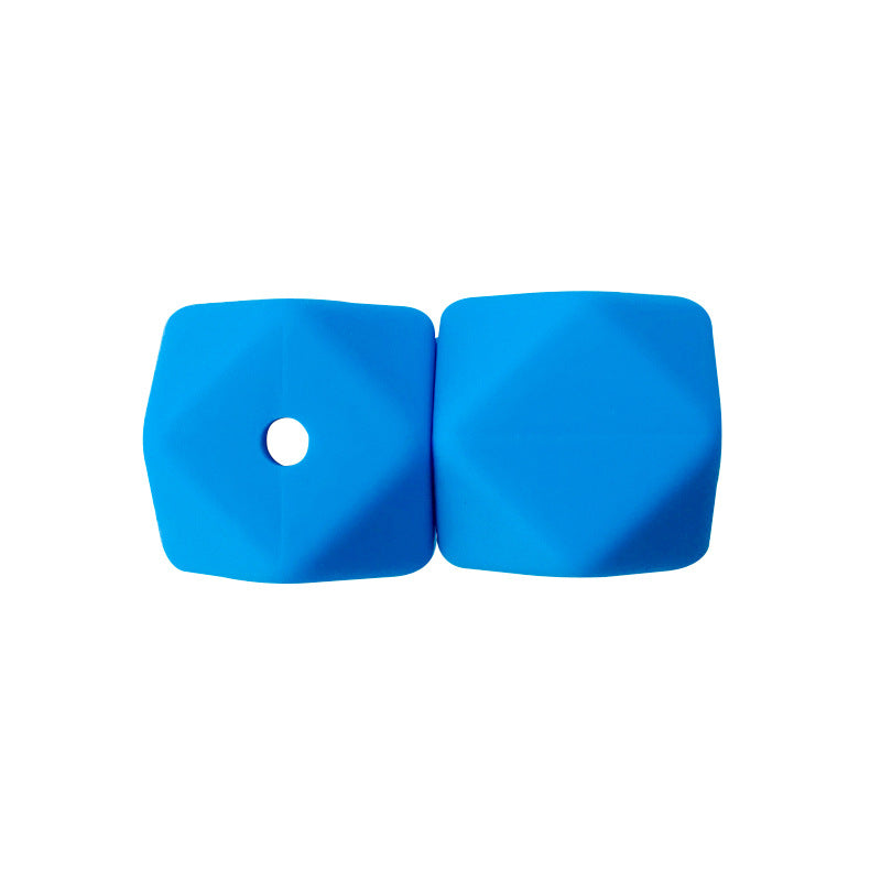 Wholesale 17MM 50PCS Hexagon DIY Colorful Beads Silicone